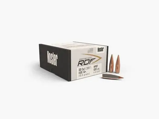 Proiettili Nosler RDF .30 cal, dia .308, 168grs