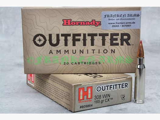 Hornady Outfitter CX .308 Win. 165gr. 10,7g 20 Staffelpreise