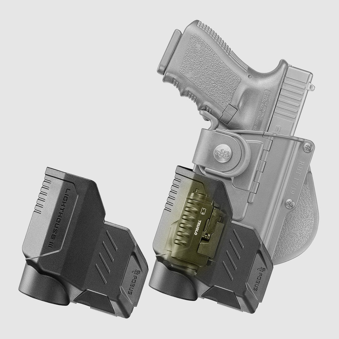 Fobus RBT19G Bundle Rotate – Paddle Tactical Holster – Glock 19+ Laser&Light, immagine 4 di 4