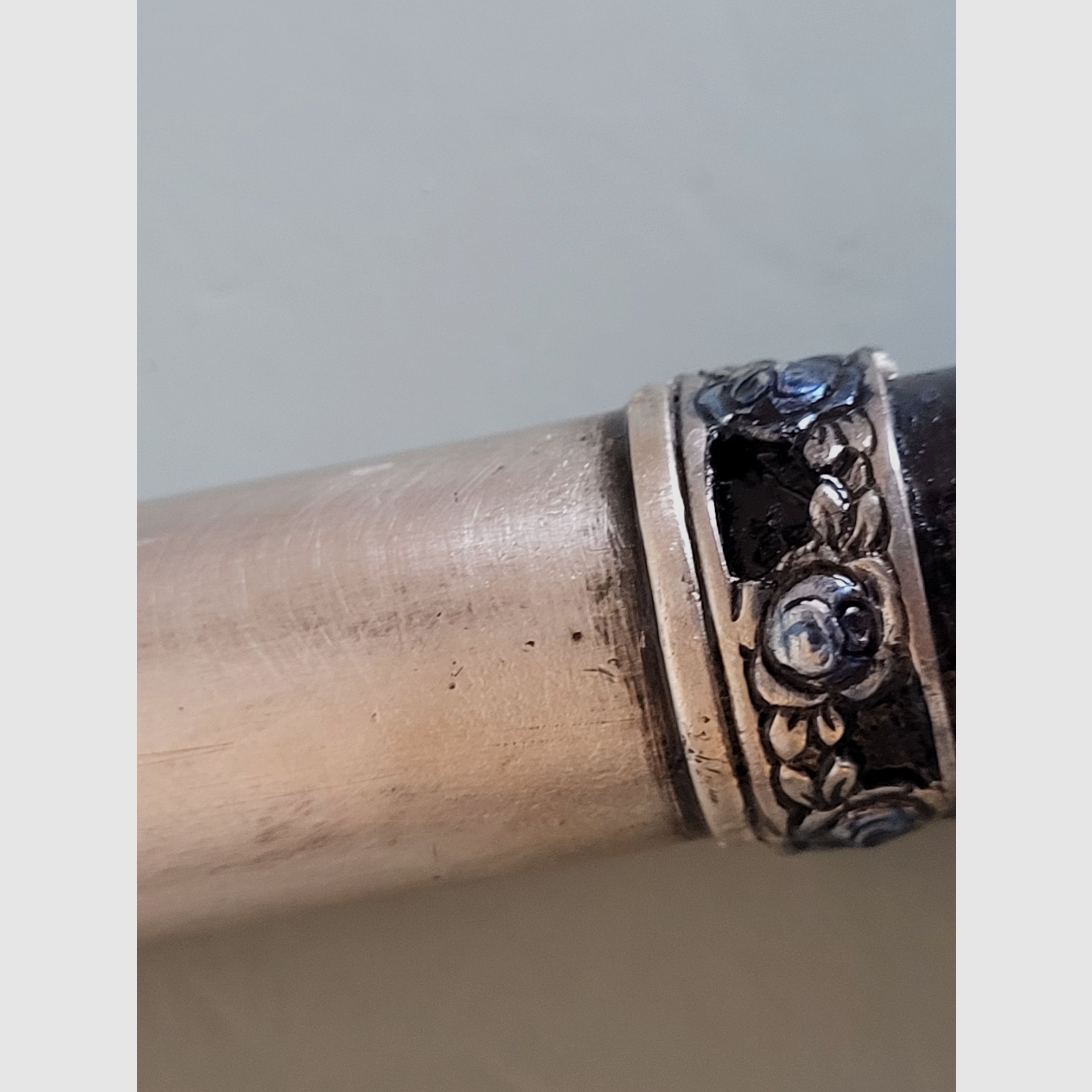 Old walking stick - 800 silver - ebony - A. Stürm Vienna - 1920s - Austria