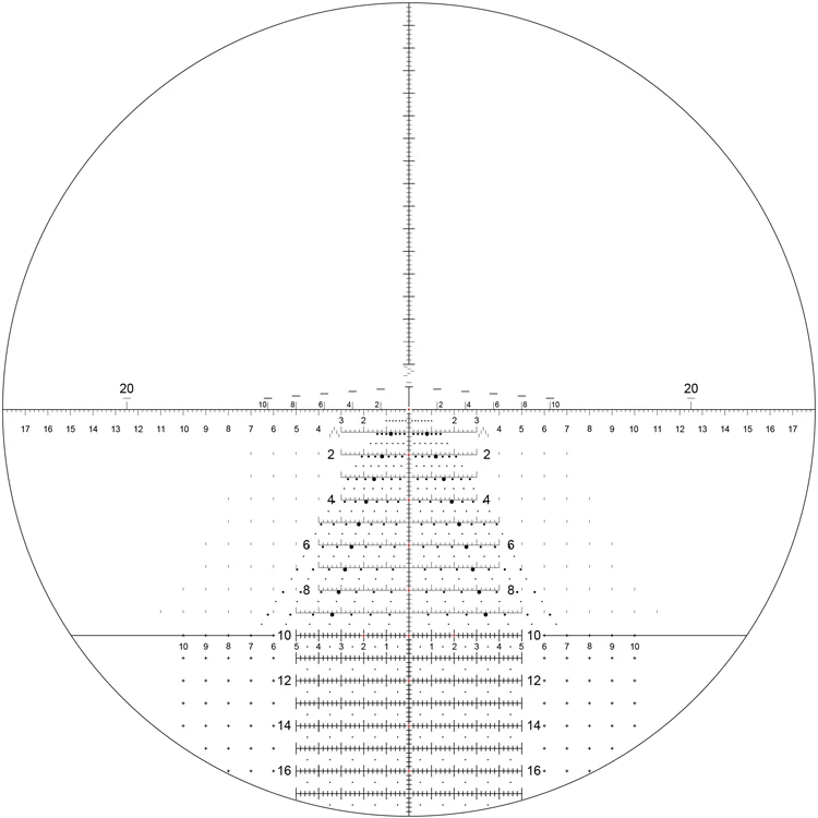 Visor telescópico NX8 2,5-20×50 F1 ZeroStop Tremor3 Nightforce 0.1Mil-rad, imagen 4 de 4