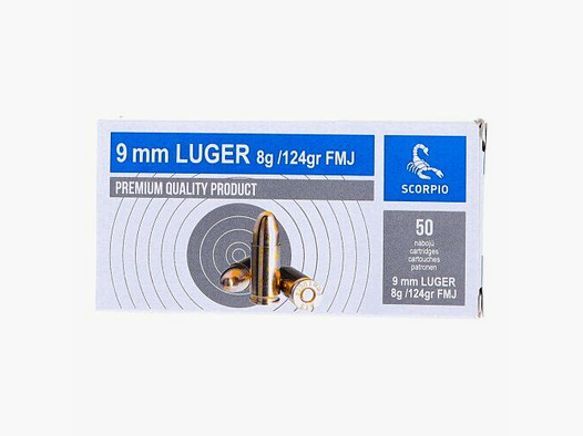 STV Scorpio 9mm Luger 8,0gr/124grs. 50 strzałów