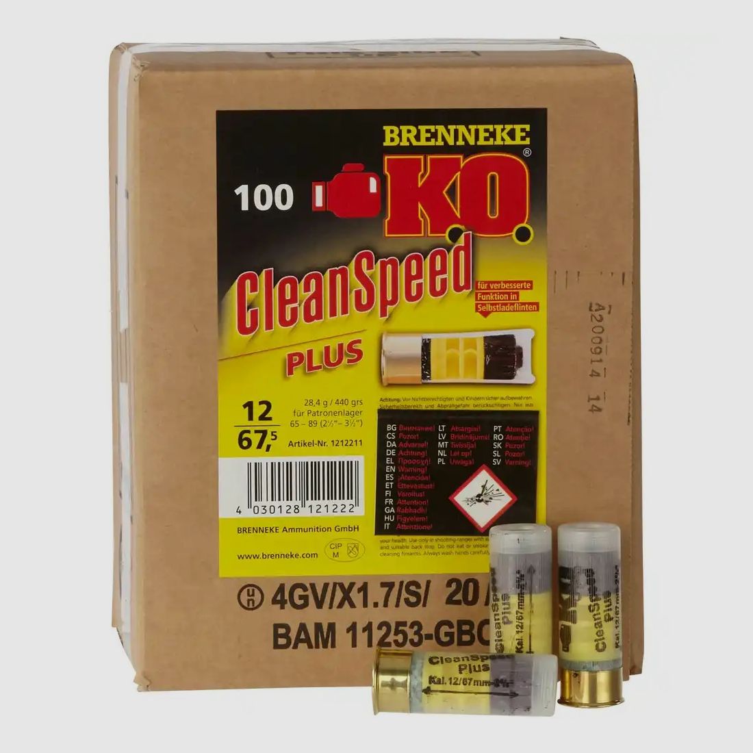 Brenneke K.O. Clean Speed Plus 12/67,5 per fucili semiautomatici