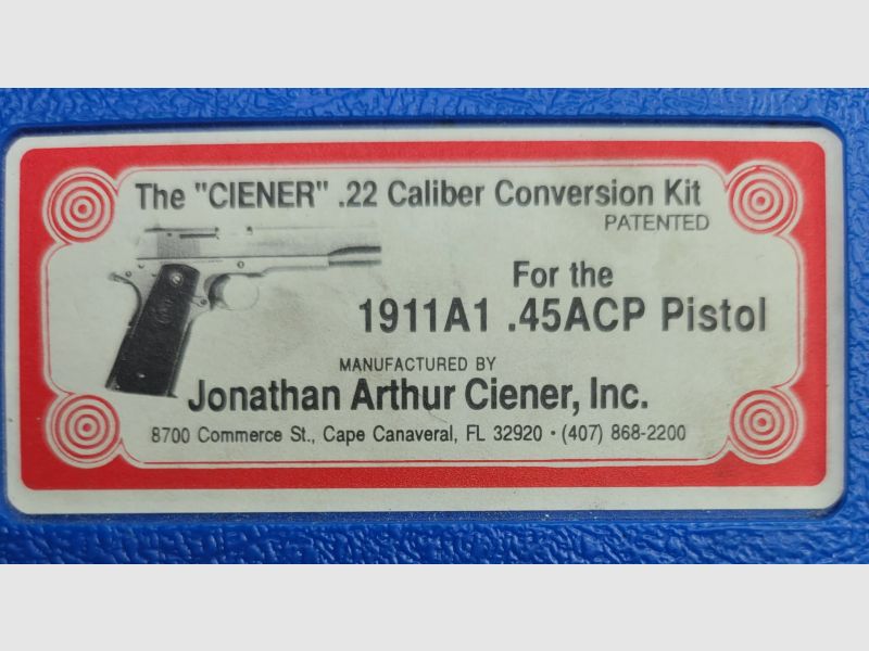 The "Ciener".22 Conversation Kit für 1911 A1