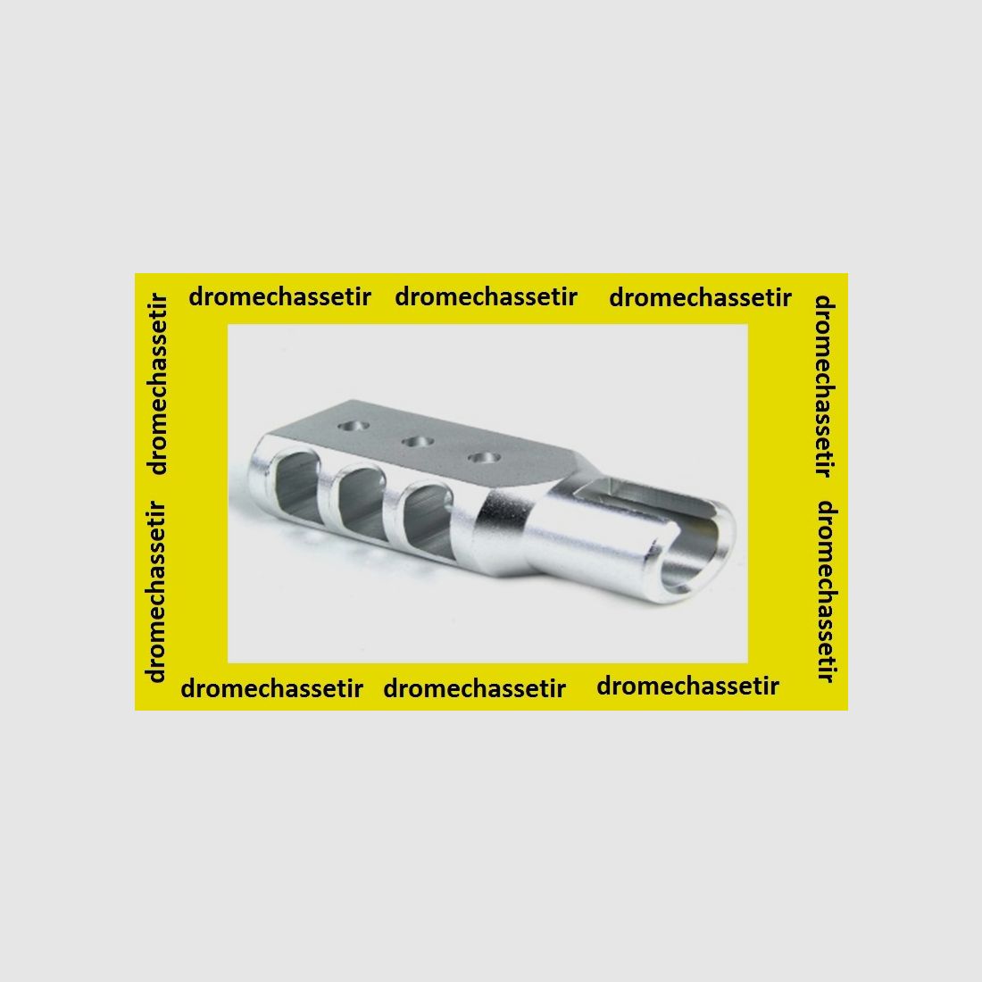 Flammenblende mit 3 Öffnungen, doppelt oval für Ruger 10/22, Edelstahlfarbe