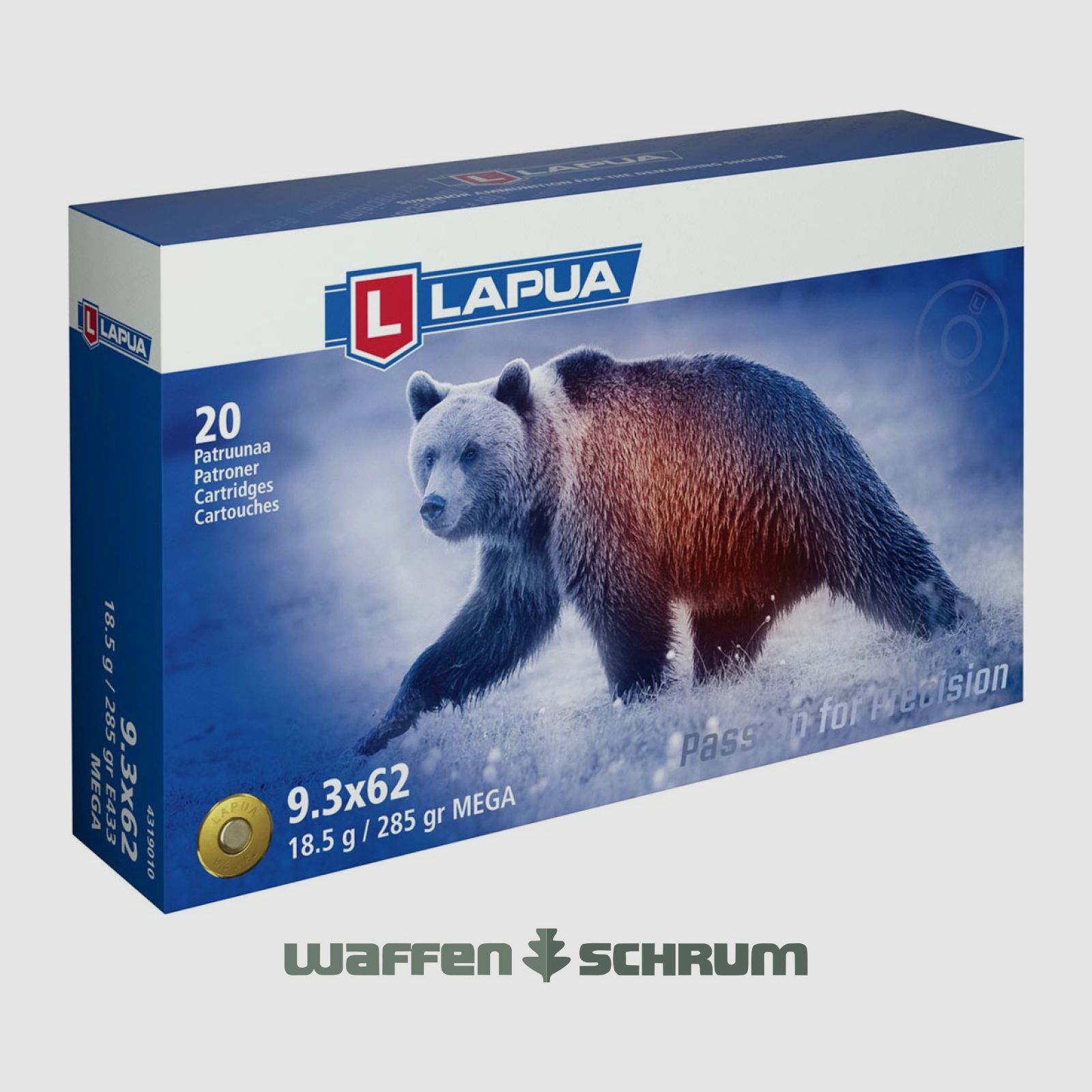Lapua Naturalis 16,2g - 250gr. 9,3x62