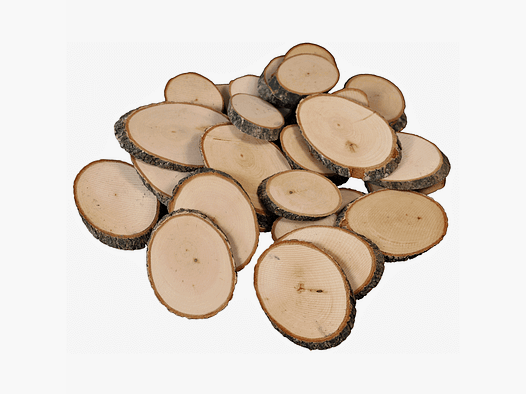 Naturholzscheiben oval (1 kg)