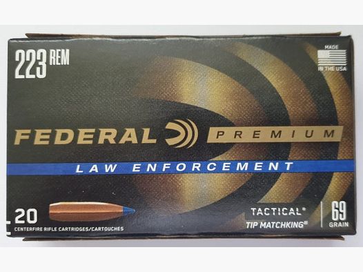 Federal TRU (Tactical Rifle Urban) .223 Rem. 69GR Tactical Tipped MatchKing 20 patronen