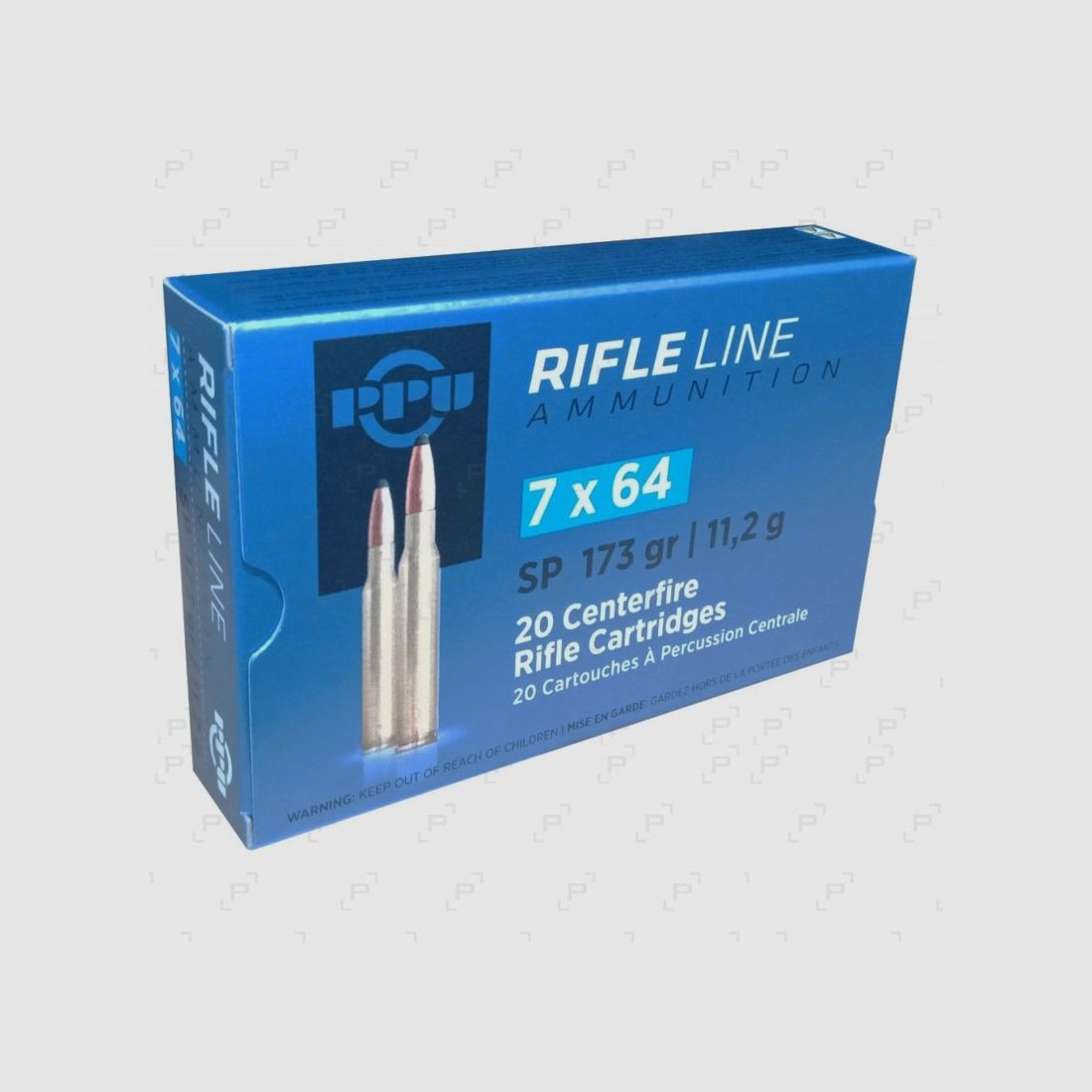Box mit 20 Patronen für Großwild PARTIZAN SOFTPOINT Kaliber 7X64 - 173 GR