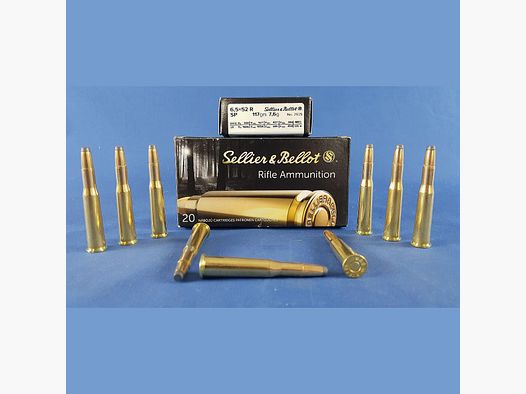 Sellier & Bellot 6.5×52 R Soft Point 7.6g/117grs.