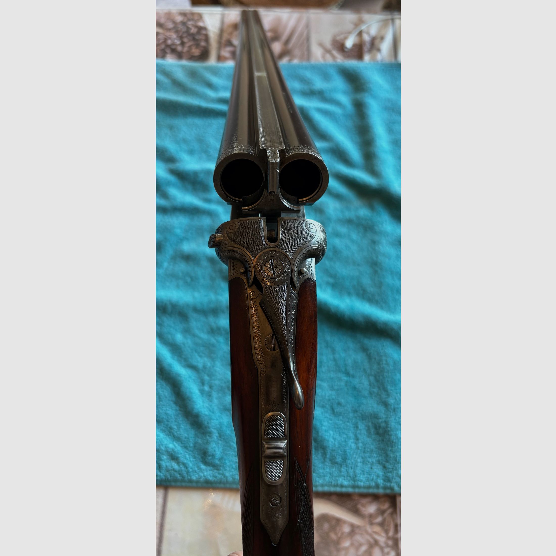 Alte Suhler Doppelflinte – Sempert & Krieghoff, Kaliber 16 ca. 100 Jahre alt