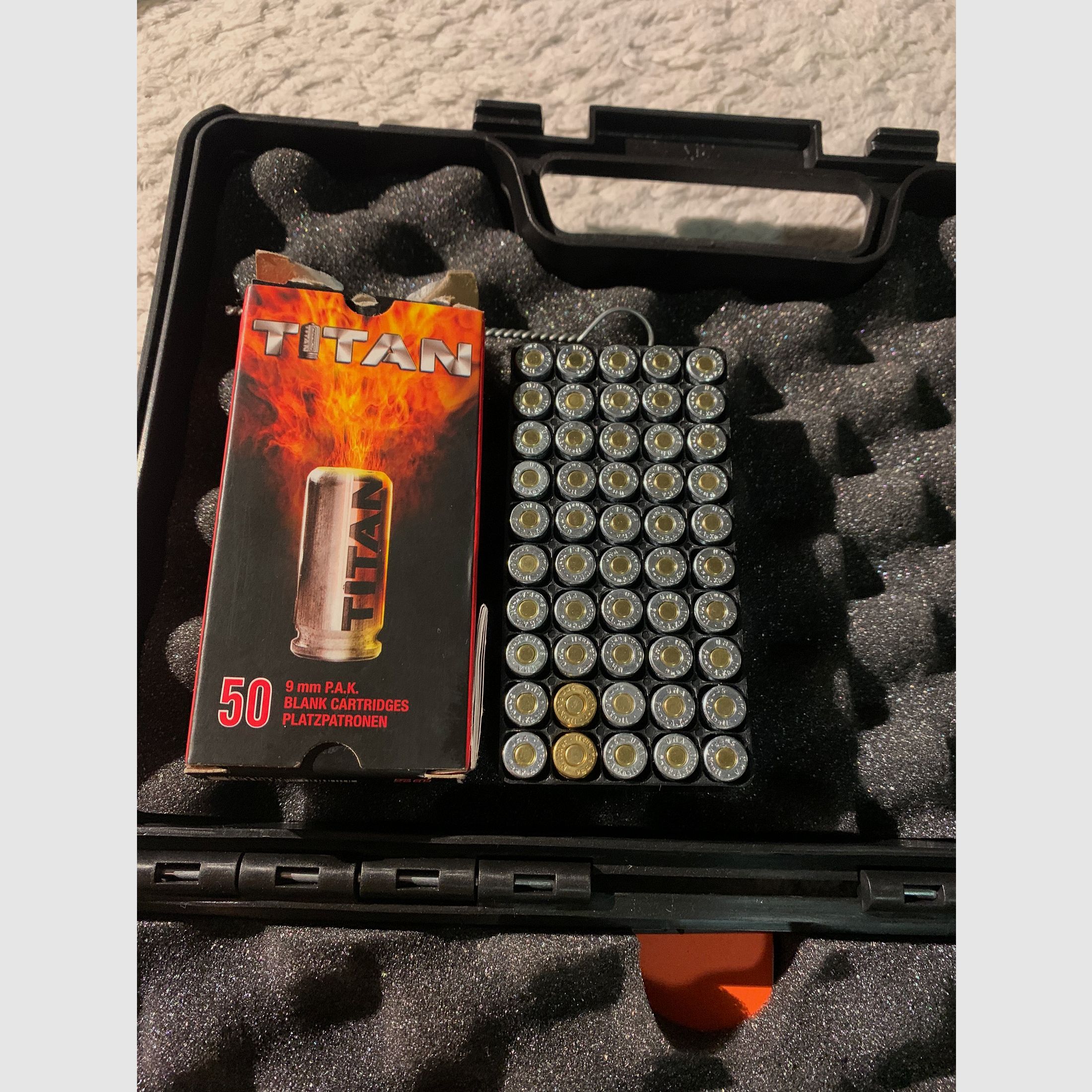 Walther PK380 Schreckschuss 9 mm PAK – gebraucht – Koffer + 78 Schuss Munition