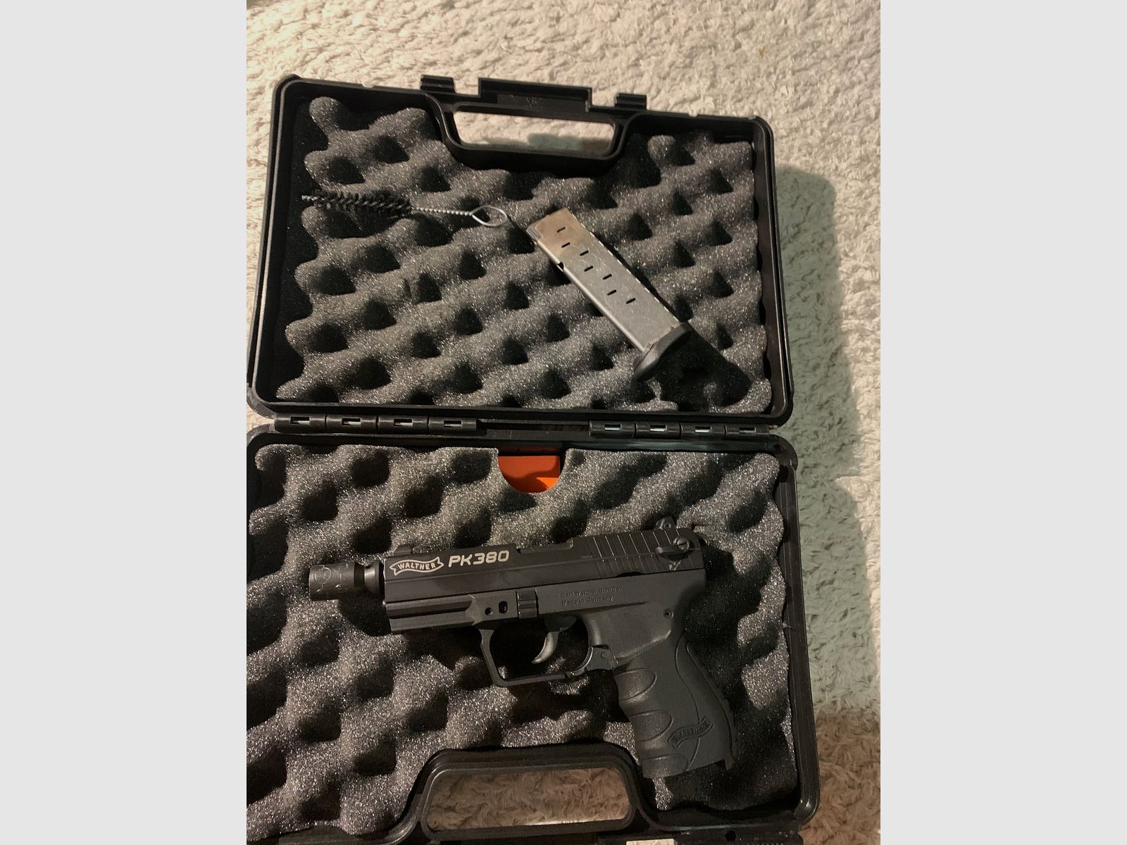 Walther PK380 pistola de fogueo 9 mm PAK – usado – maletín + 78 disparos de munición