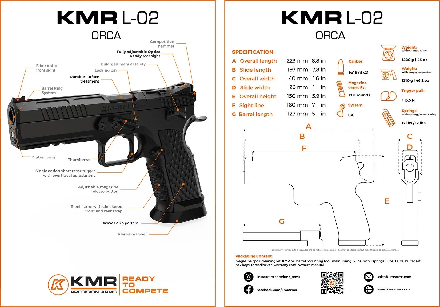 KMR L-02 ORCA 9×19 OR, 20R, afbeelding 2 van 11