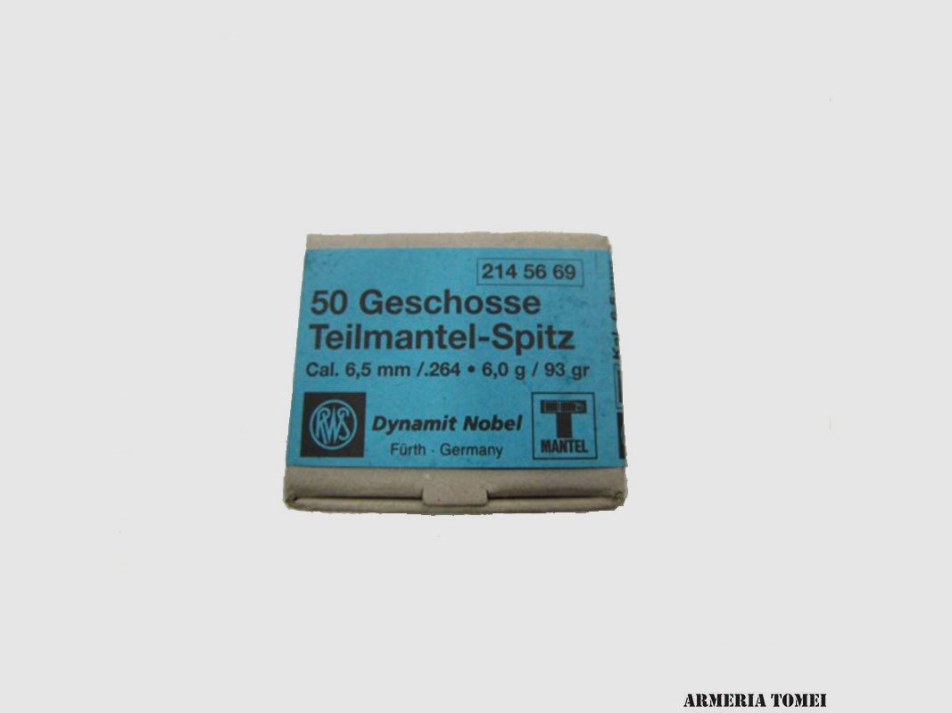 RWS – PALLE – CAL 6,5MM/.264 – 6,0G/93GR