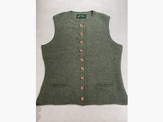 Gilet en laine mérinos vert sauge