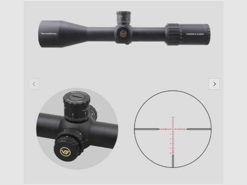 Vector Optics SCOL-46 Taurus Zielfernrohr 6-24x50SFP HD - Montage für 21mm Picatinny/Weaver