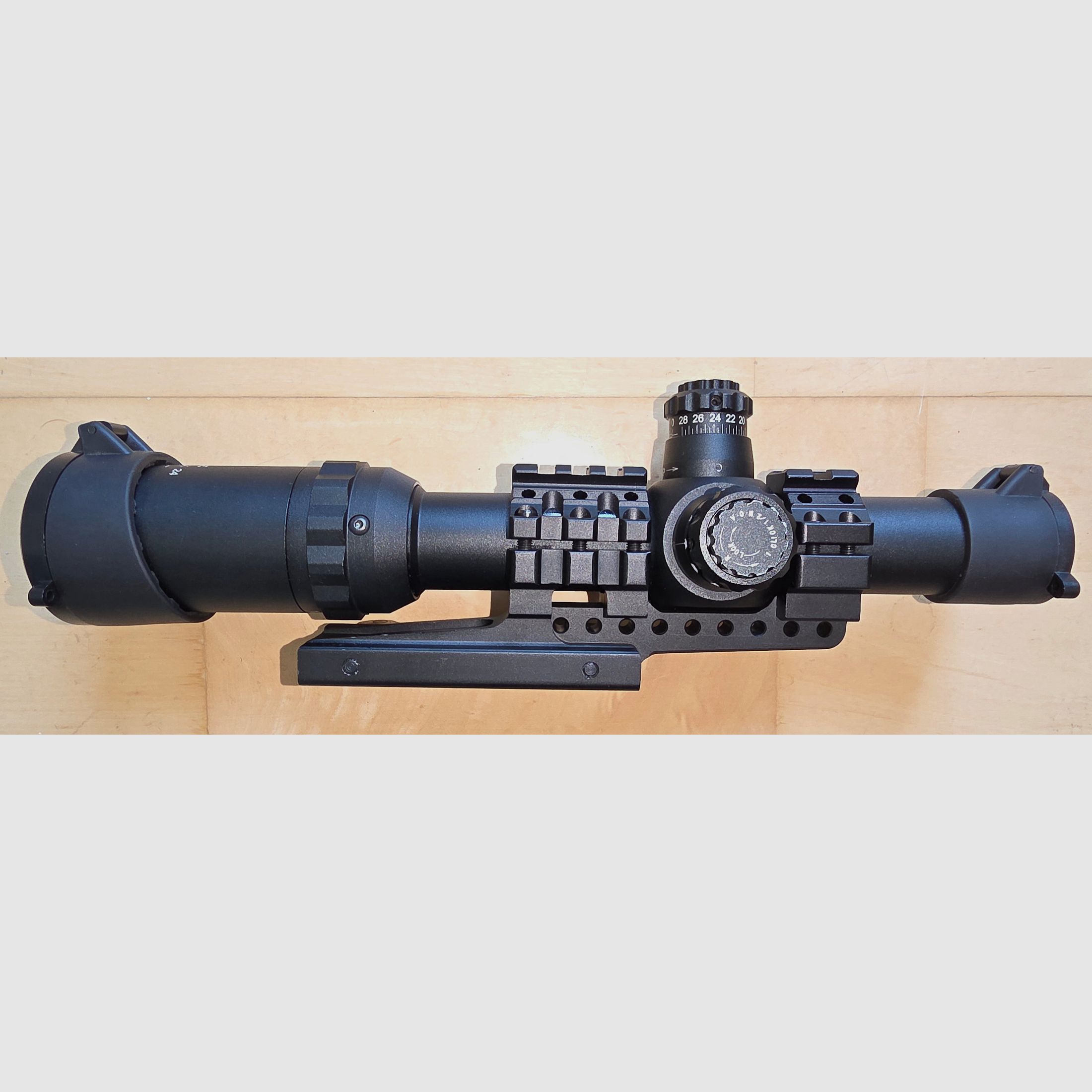 Drive hunting scope/ riflescope/ LPVO Falke 1-6x24, with illuminated reticle, MIL-Dot, including quick-release mount