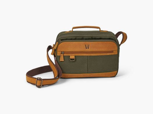 Hunter's leather/canvas shoulder bag Dusty