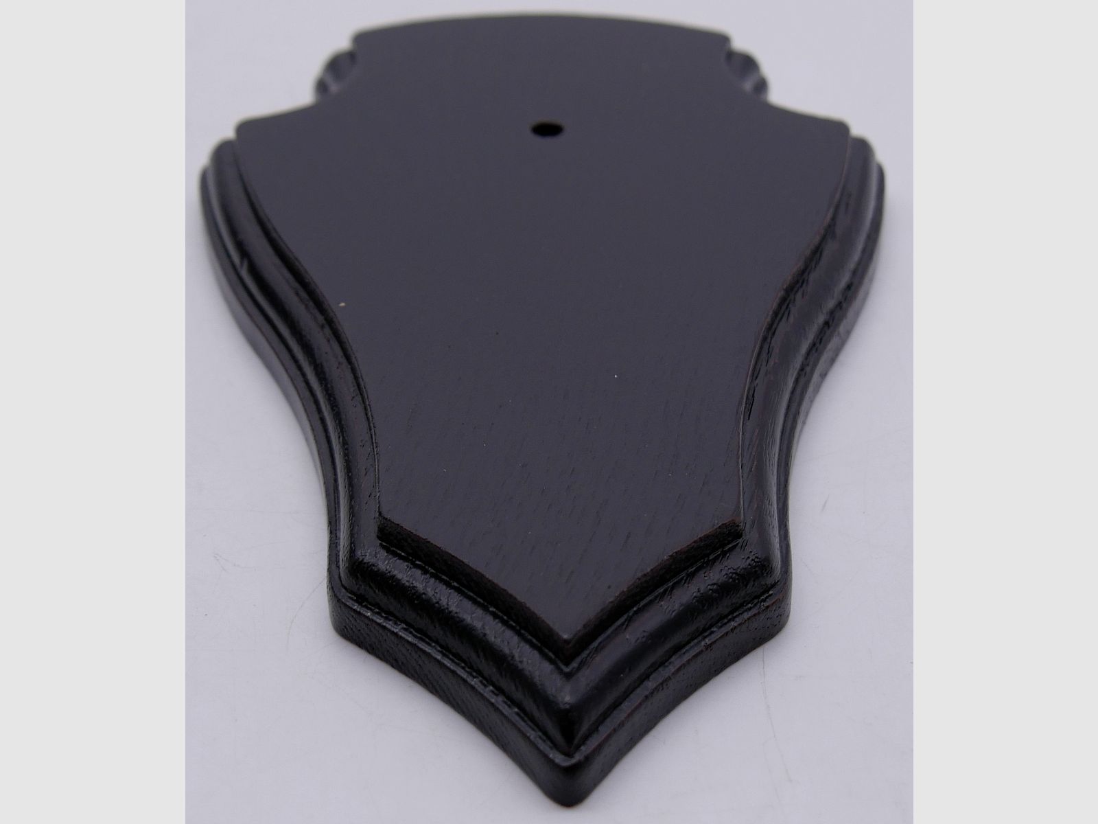 Wappenschilder für Rehtrophäen Doppelfräsung aus Eichenholz Dunkel 18x11cm