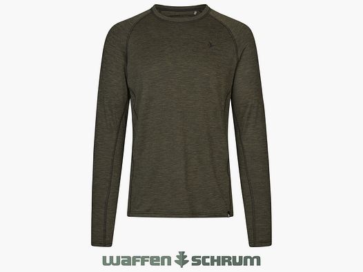 Camiseta de manga larga Seeland Peak verde pino melange