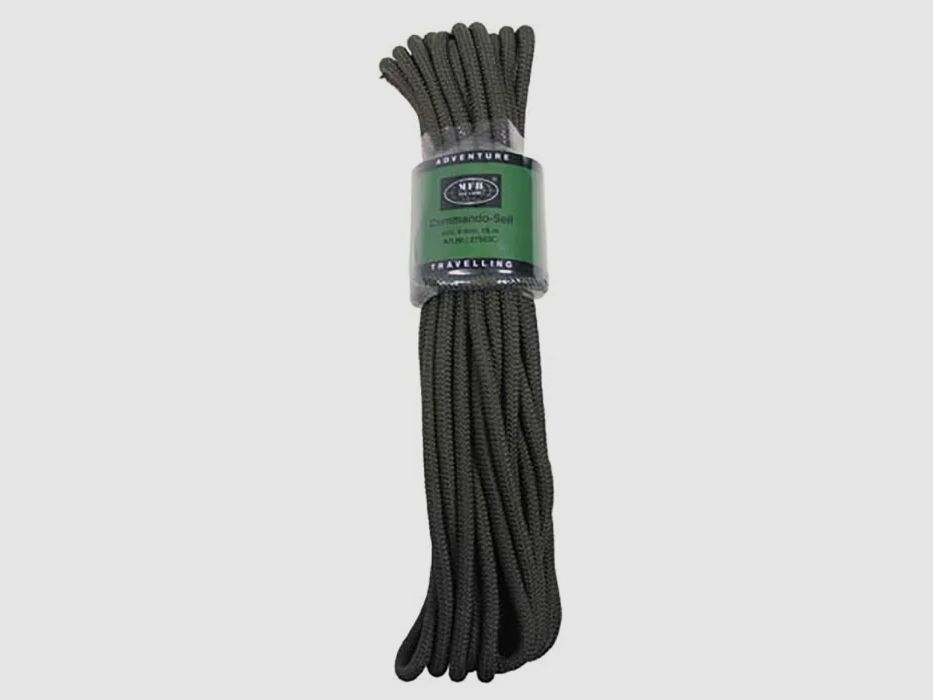 Seil, oliv, 9 mm, 15 Meter Material: Polypropylen 0,60€/m *** Achtung: Kein Kletterseil ! ***
