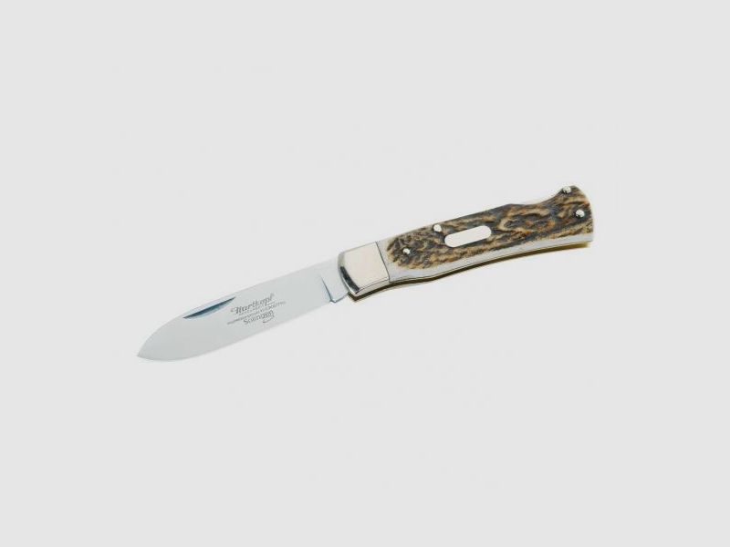 Hartkopf-Solingen Jagd Taschenmesser, Stahl 1.4110, Hirschhorn