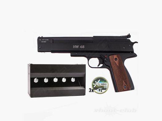 Pistola ad aria Weihrauch HW 45 in set da 4,5 mm - Set Plinking