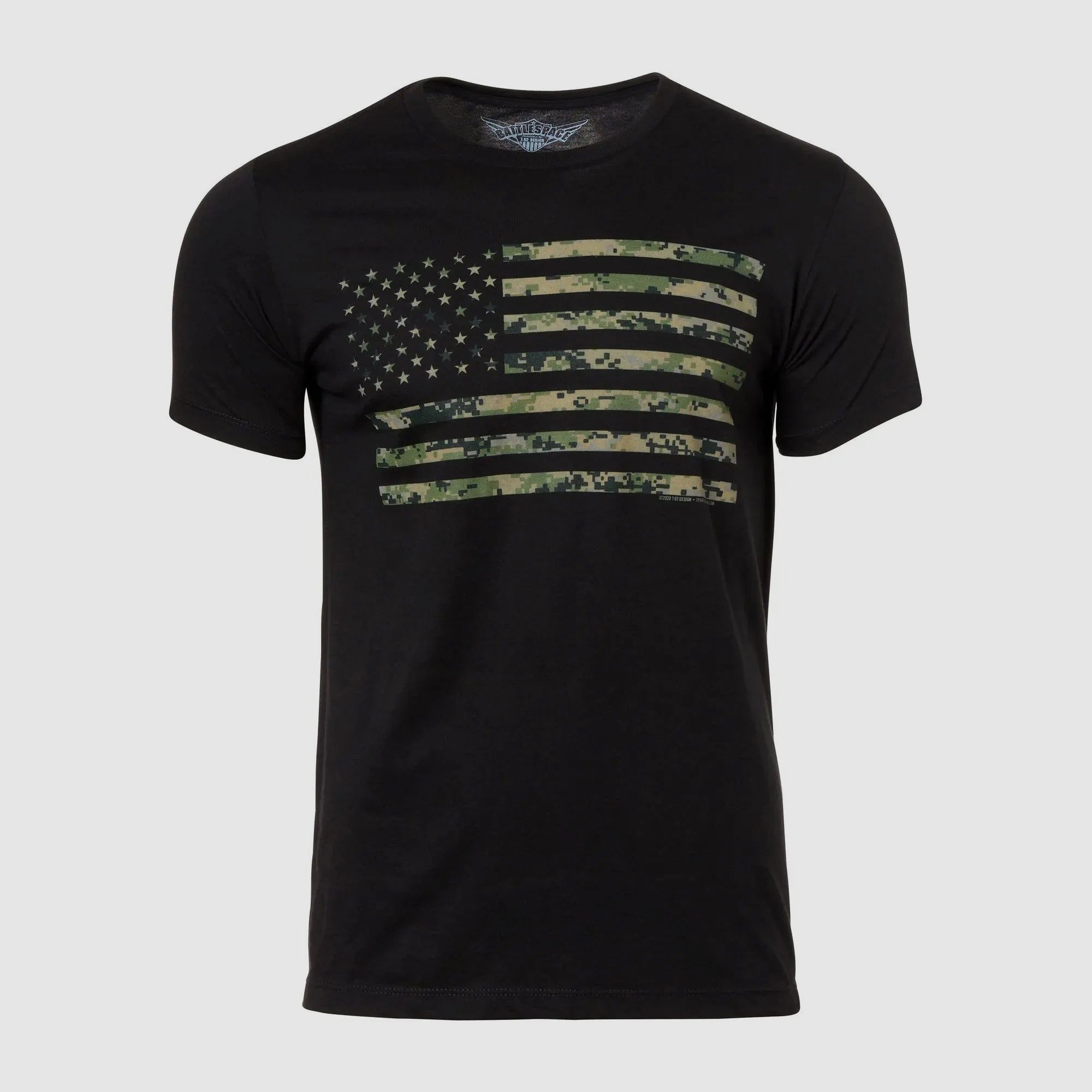 7.62 Design 7.62 Design T-Shirt USMC Woodland Marpat Flag schwarz