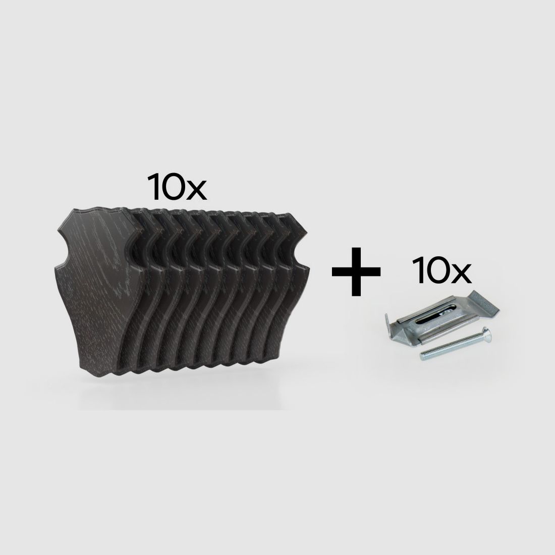 Eurohunt Piastra Trofeo Capriolo Rovere Scuro 22x13 cm - Set di 5 con Clip in Metallo, immagine 1 di 4