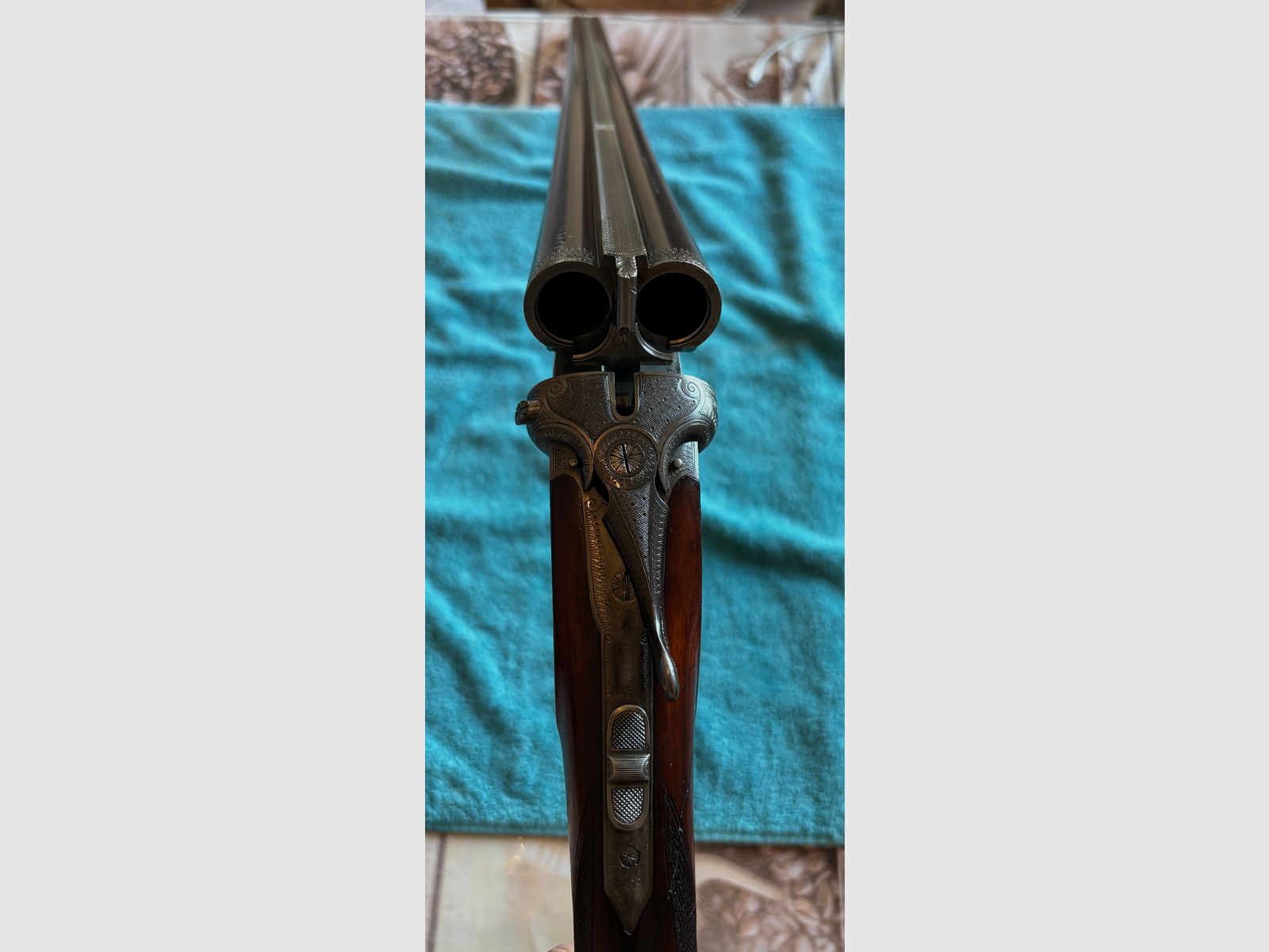 Alte Suhler Doppelflinte – Sempert & Krieghoff, Kaliber 16 ca. 100 Jahre alt