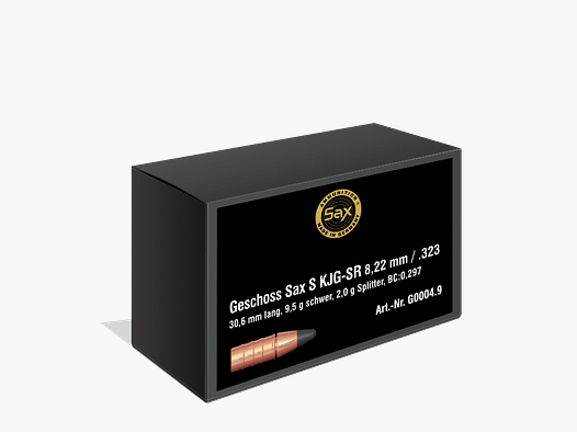 Projektile Sax S KJG-SR 8 mm / .323, 9,50 g / 146,60 gr