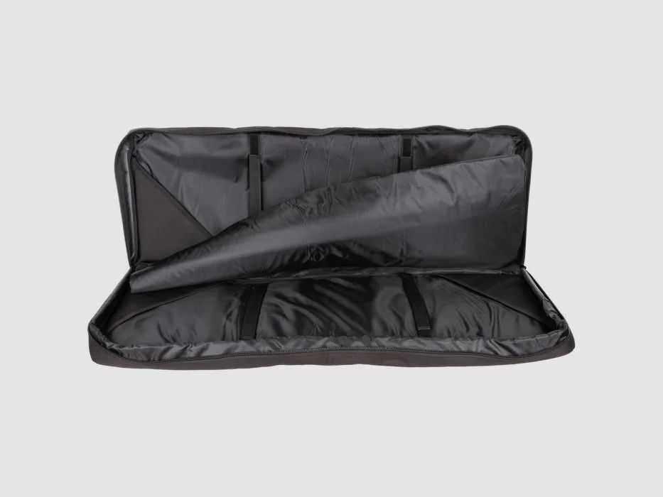 Rifle bag for 2 long guns up to 95cm, black, with divider and backpack straps