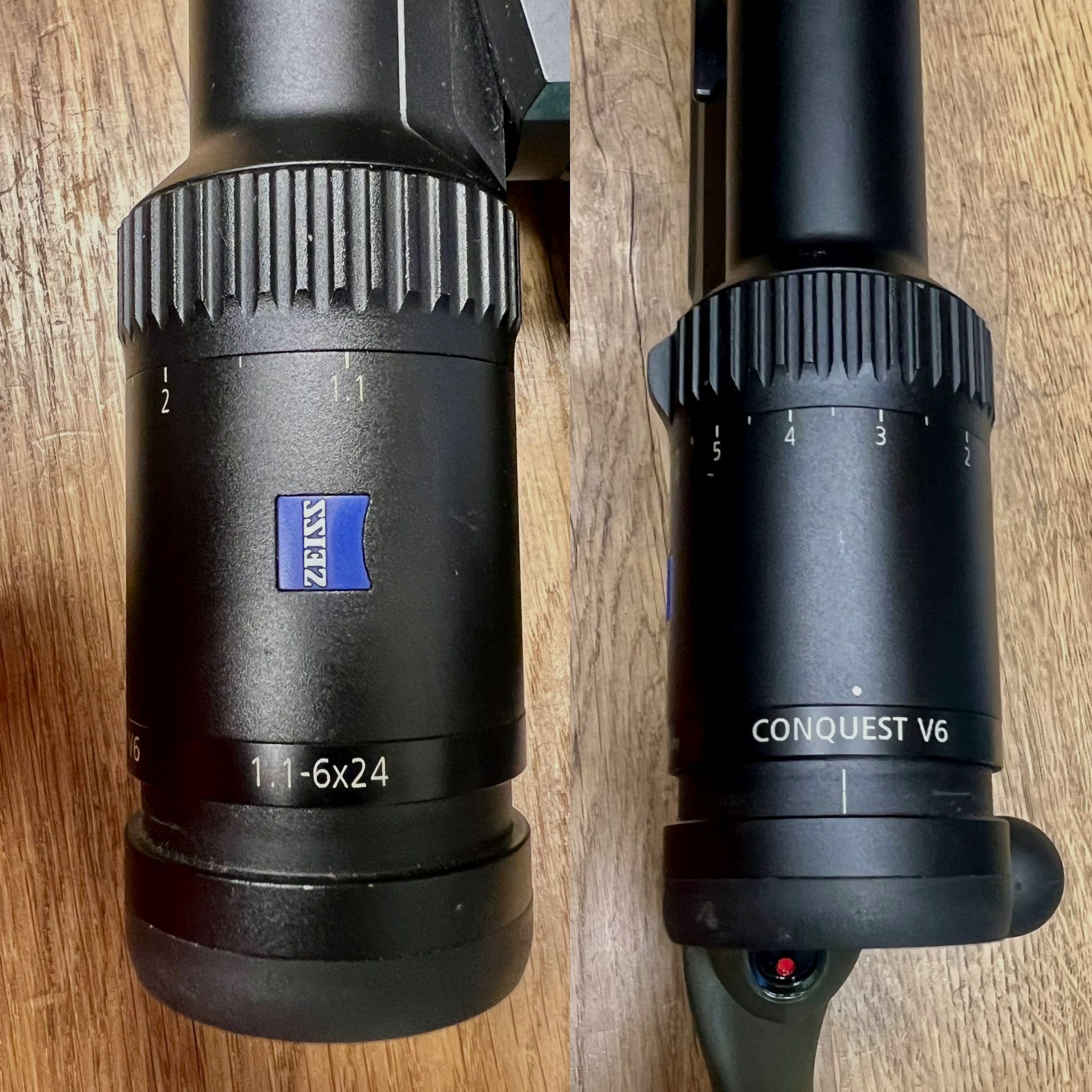Merkel mit Zeiss Drückjagdglas Conquest V6 1,1-6x24 Helix Speedster Conquest V6
