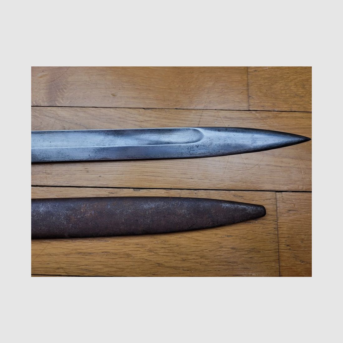 Gute deutsche Bajonett S14 – Herstellung FP Friedrich Plucker – ca. 1915 – Ersatzscheide – TBE+, Bild 4 von 11