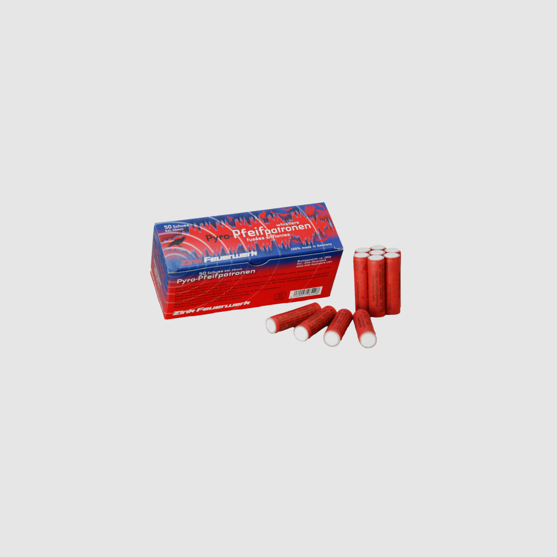 Zink Vuurwerk Fluitpatronen 50 st. 15 mm