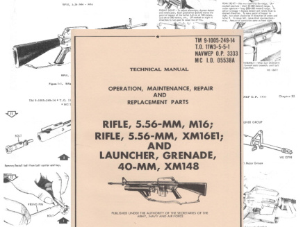 Nachdruck technisches Handbuch US M16 Sturmgewehr von 1966