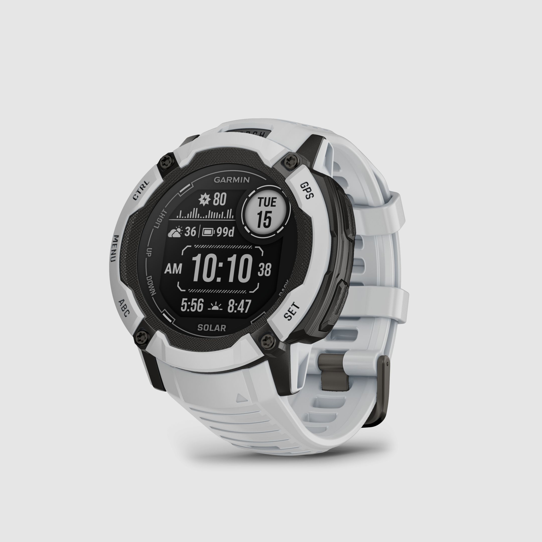 Garmin Instinct® 2X Solar, Blanc Pierre