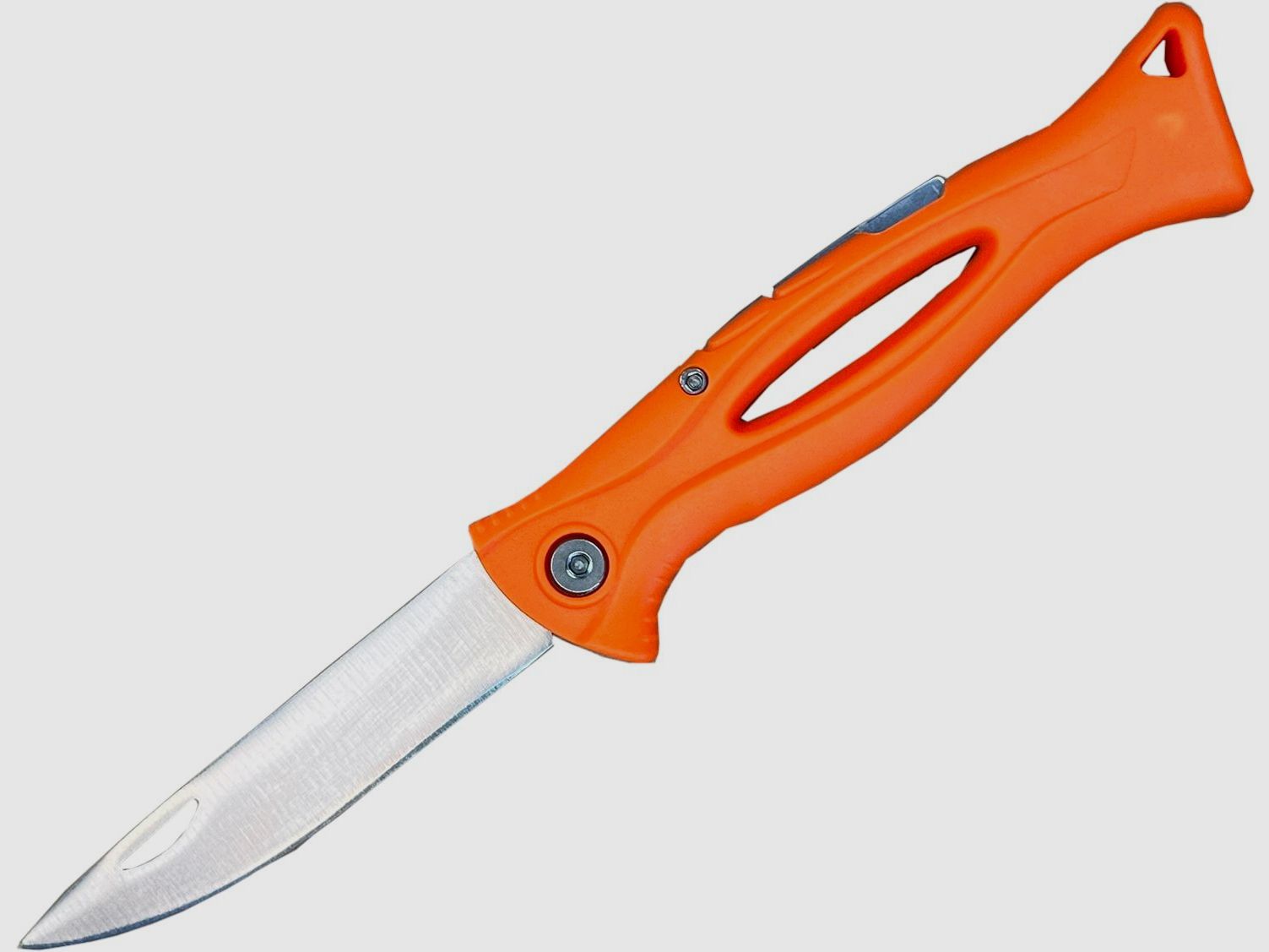 ProLoo Klappmesser orange 22 cm mit 420SS-Klinge und Rückklappsicherung, Bild 1 von 2