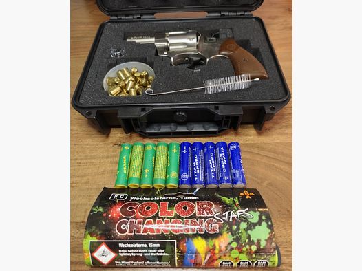 Röhm RG 89 Nikkel PTB 451 Silvester Set + Pyro en munitie