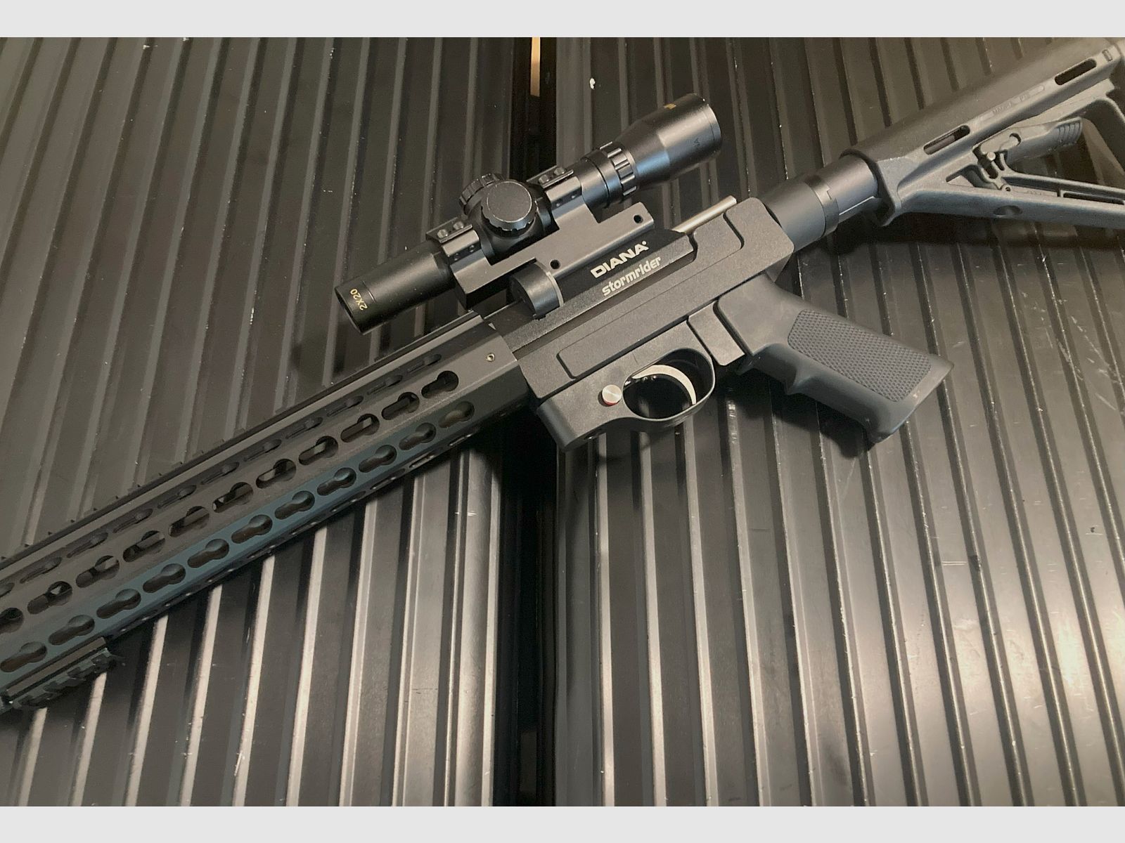 Taktischer Bodykit AR15 Stil für Diana Chaser Airbug Bandit Trailscout Stormrider CP1 CP2 PP800 PR900 Aluminium KEIN 3D Druck