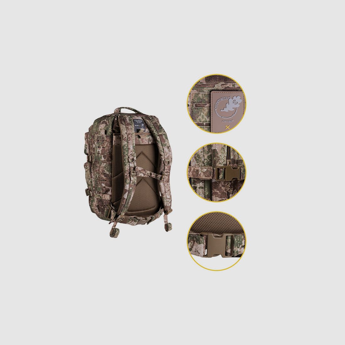 Rucksack Mil Tec US Assault Pack LG Laser Cut Phantomleaf Wasp I Z2 51 x 29 x 28 cm 36 Liter Polyester