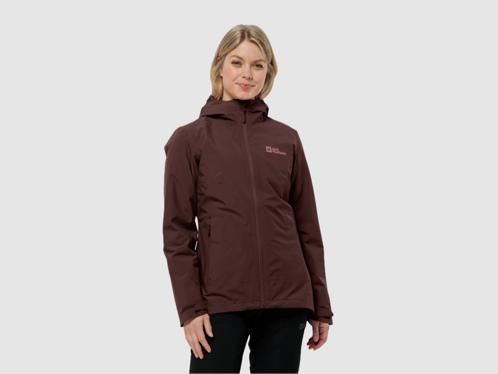 JACK WOLFSKIN Moonrise 3in1 Jacke W Dark Maroon
