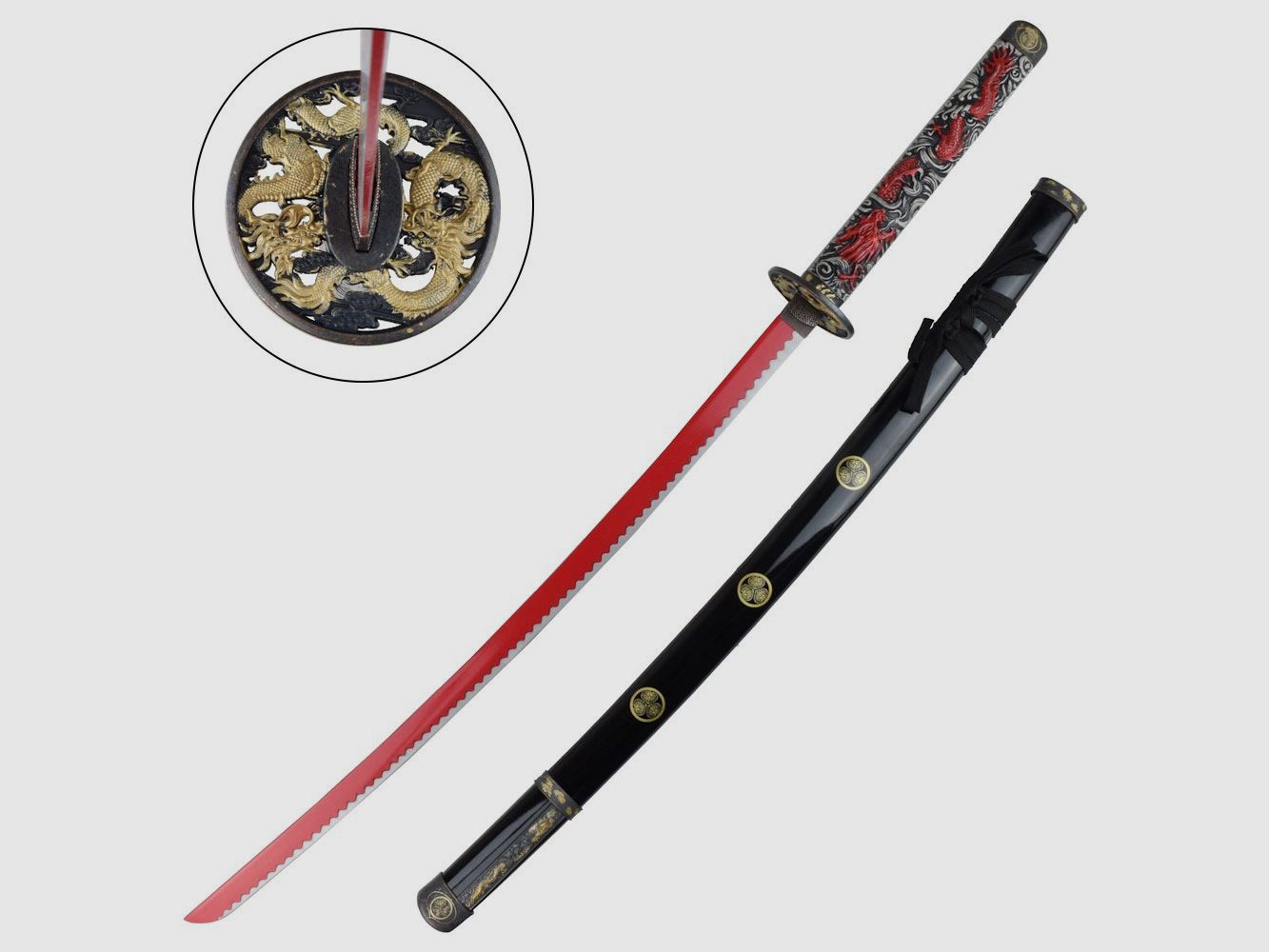 Katana Suiro czerwony w tym Saya