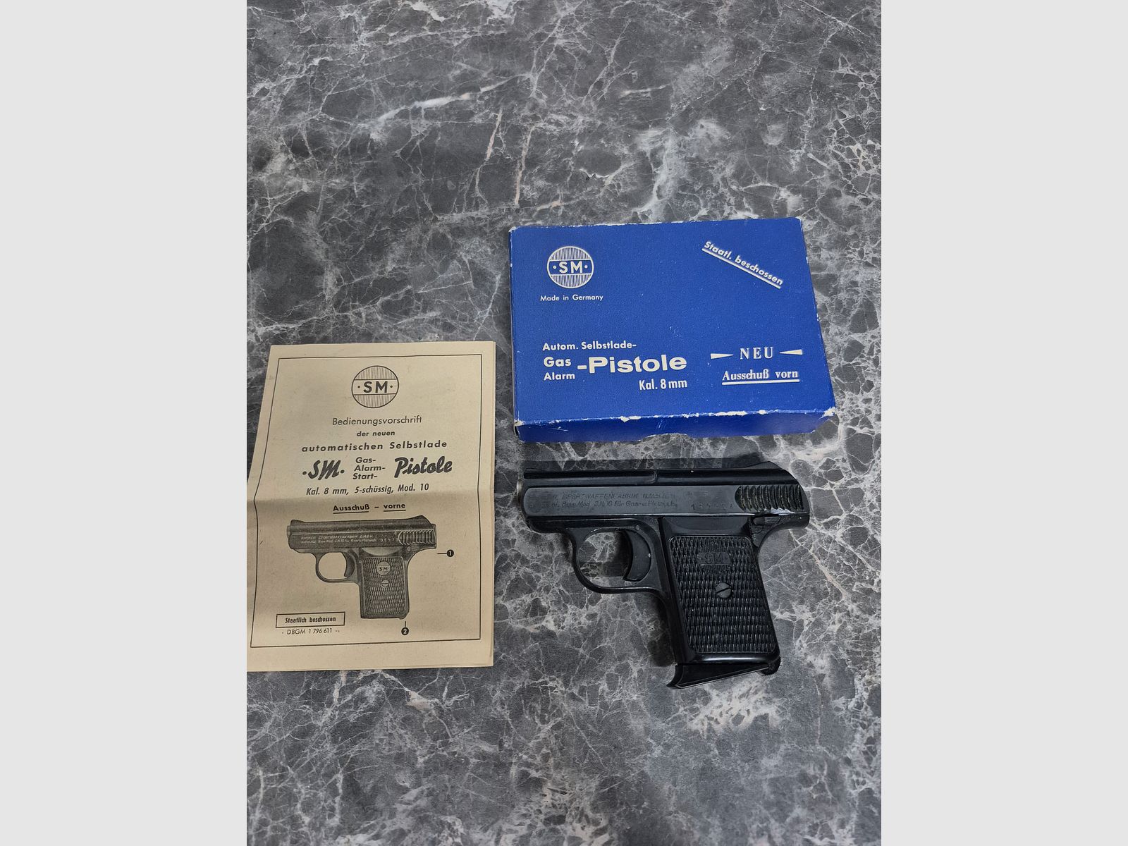 Pistola de señal/alarma/gas SM 8 mm modelo 10