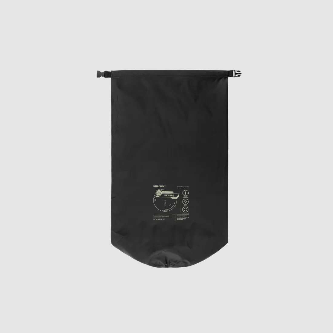Bolsa impermeable - 25 litros - Negro
