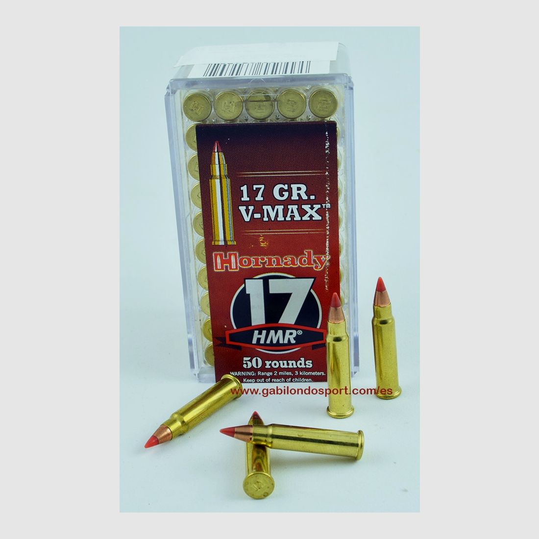 Munition Hornady Kal.17 HMR V-MAX von 17 gr, Bild 1 von 2
