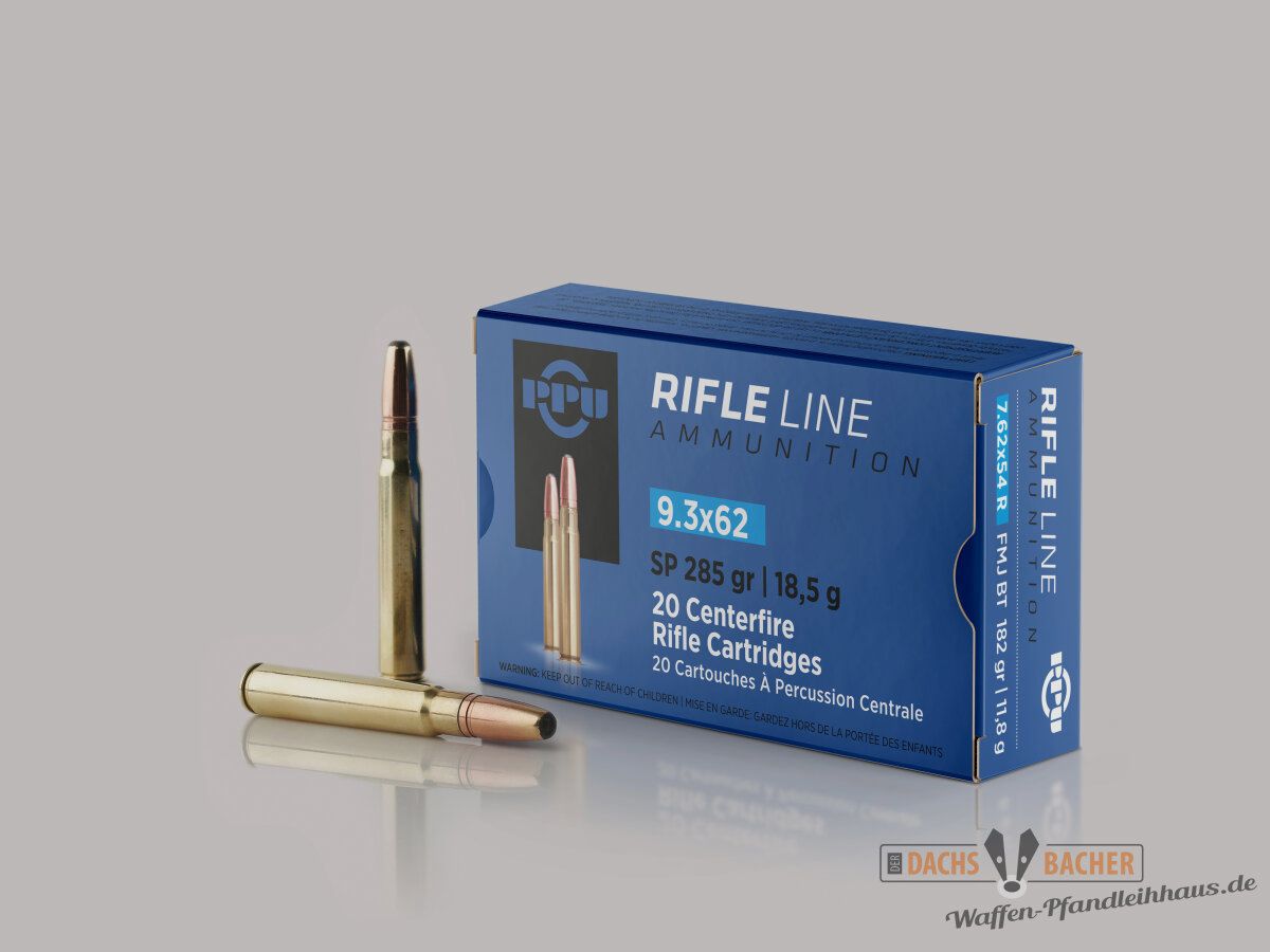PPU Privi Partizan 9,3x62 18,5g/285gr SP Teilmantel 20 Schuß