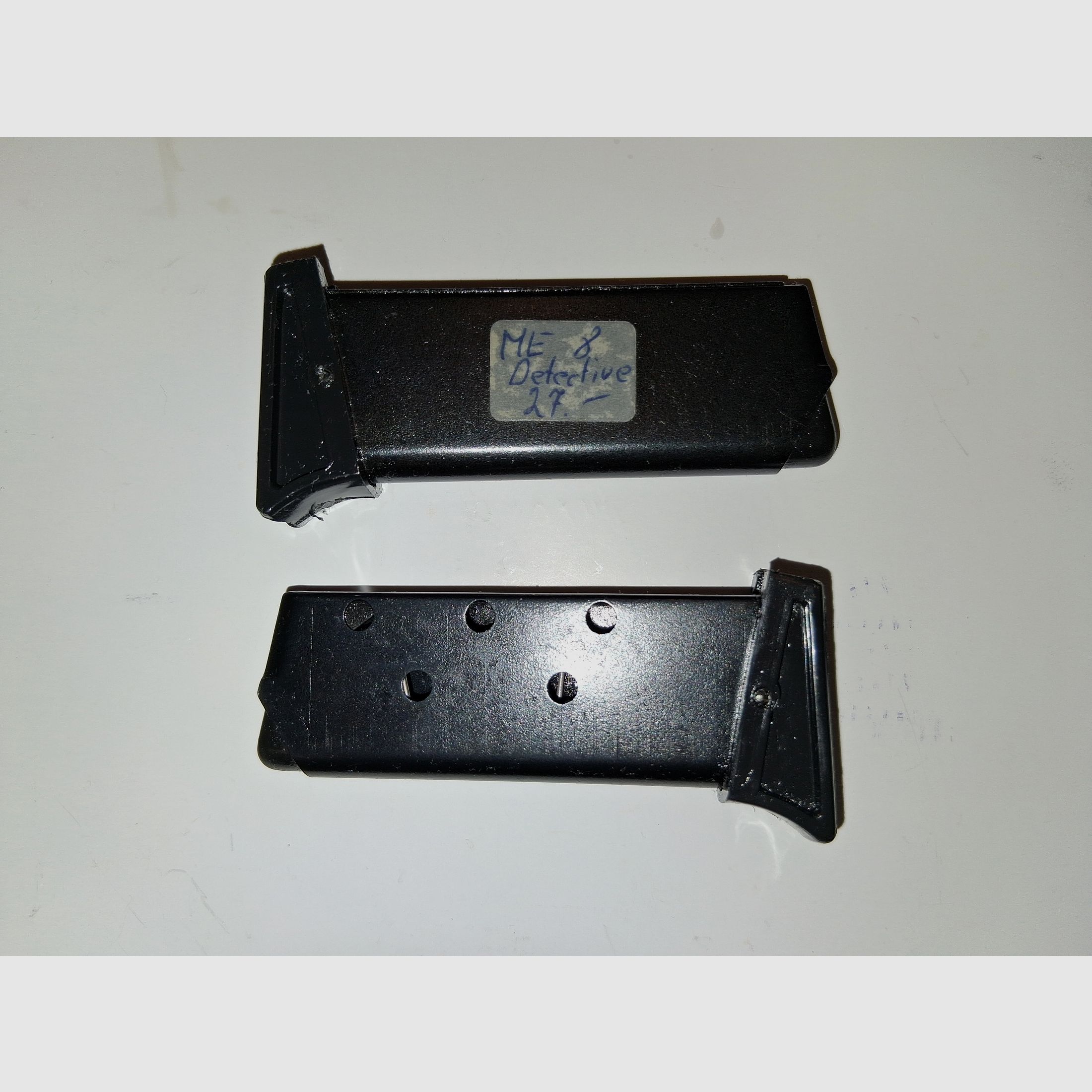 2 Magazine für ME 8 Detective / HS Mod. 5 Kal. 8 mm K. (neuwertig)