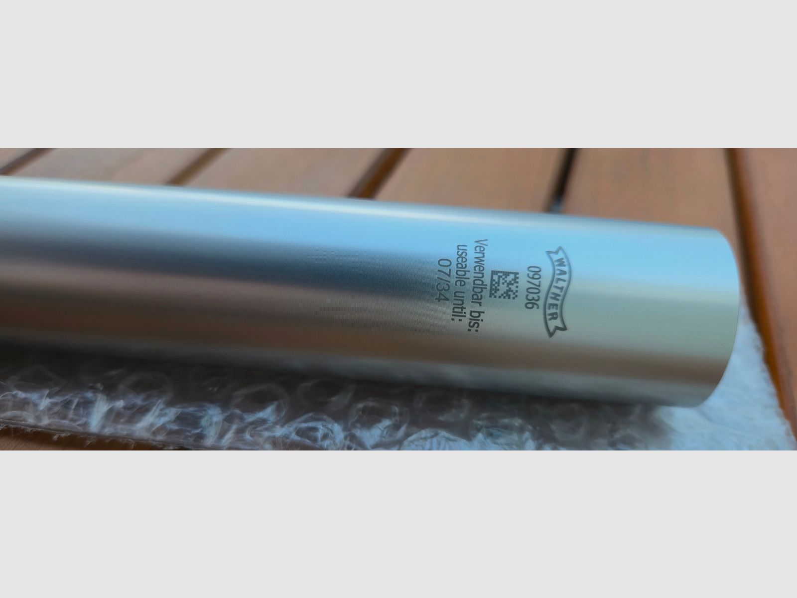 Kartusche / Pressluftkartusche Walther LP 500 LP 400 AP 20 Pro Luftpistole - TÜV bis 7/2034
